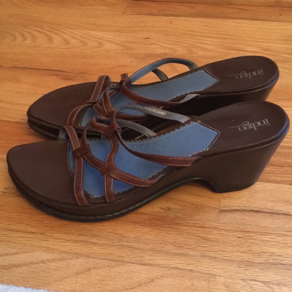 Indigo by Clark’s comfort platform brown sandals. Size 10. - Picture 2 of 4